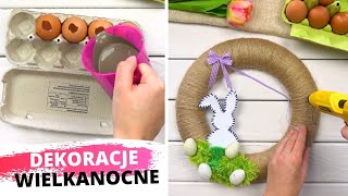 DEKORACJE WIELKANOCNE DIY  stroik wazon i jajka z cementu [upl. by Baniaz778]