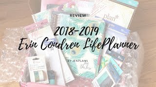 REVIEW  20182019 Erin Condren LifePlanner and Accessories [upl. by Sorgalim359]