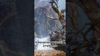 Aquascape waterfall jungle style nature music relaxingmusic aquarium mossart aquascape art [upl. by Ogirdor435]