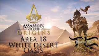 Assassins Creed Origins 2017 Area 18 White Desert Oasis [upl. by Hgielah]