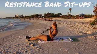 Resistance Band Situp Exercise [upl. by Zsamot693]