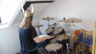 Ensiferum  Into Battle Drum Cover [upl. by Hras]