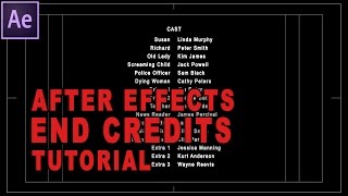 After Effects Tutorial  How To Create Professional Rolling End Credits For Your Film [upl. by Hassadah925]