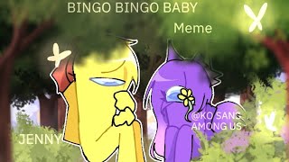 BINGO BINGO BABY  memes  art  AMONG US OC  YELLOW X PURPLE [upl. by Ynaffet]