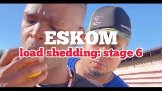 Eskom Load shedding  stage 6 comedy [upl. by Orlena]