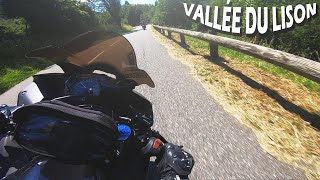 YAMAHA R3  AKRAPOVIC  VALLÉE DU LISON 🎧 [upl. by Longtin]