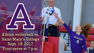 MIAA Volleyball  St Marys vs Albion College  Sep 19 2017 [upl. by Rother]