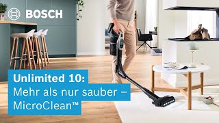 Reinigt überall perfekt – Unlimited 10 AkkuStaubsauger  Bosch Staubsauger [upl. by Oirasan47]