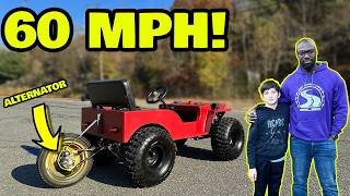 I Built a quotfree energyquot Alternator Powered Car for my Stepson His Mom Hates it [upl. by Critta]