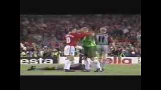 The Final 3 Mins Man United v Bayern Munich 1999 Rare Pitch Side Footage Champions League Final [upl. by Jackson]