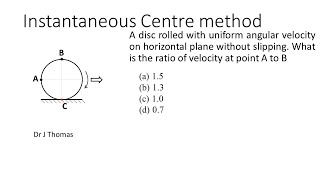 Instantaneous centre methodpart 3 [upl. by Acemahs]