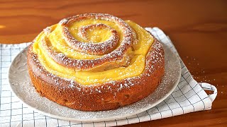 TARTA DE MANZANA de la abuela Tarta con crema pastelera muy jugosa y cremosa Receta FÁCIL [upl. by Pitchford]