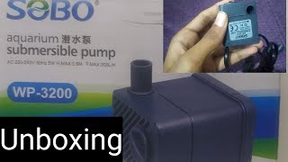 Sobo submersible pump unboxing  unboxing submersible pump sobo pump [upl. by Sirois]