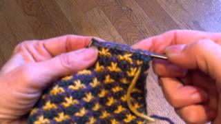 FleurdeList Hat and MittensWorking the Slip Stitch Pattern [upl. by Heck]