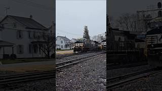 NS Priority Intermodal overtakes manifest train 2 Trk Alburtis Pa 112224 [upl. by Eceerehs]