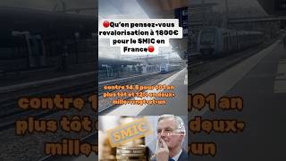 Revalorisation du SMIC à 1800€ en france franceinfo tiktok information bfm [upl. by Rukna140]