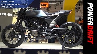 Husqvarna Svartpilen 701 Concept  EICMA 2017  PowerDrift [upl. by Hewe]