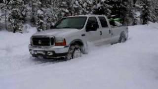 73 powerstroke in deep Idaho snow part 1 [upl. by Norehc]