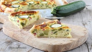 TORTA SALATA CON ZUCCHINE E PROSCIUTTO COTTO [upl. by Nary961]