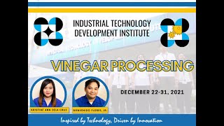 DOST ITDI Vinegar Processing Webinar [upl. by Aryk364]