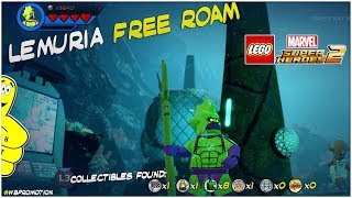 Lego Marvel Superheroes 2 Lemuria FREE ROAM All Collectibles  HTG [upl. by Leakcim]