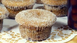 Muffin DONUTS alla Cannella senza uova e lievito di birra  Muffins DONUTS Cinnamon [upl. by Alliuqet754]