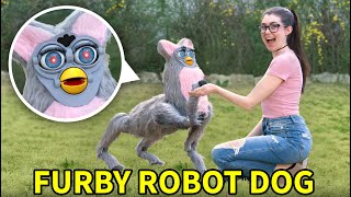 Making a DogSized Furby Robot and taking it on a walk [upl. by Ettesus]