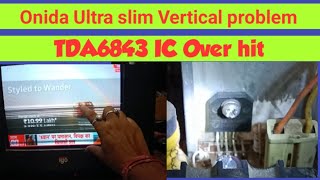 Onida Tv vertical picture problem  TDA4863AJ Over hit problem Igo Tv repair Hindi [upl. by Nacim]