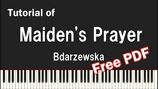 Free PDF Maidens Prayer Bdarzewska Piano piece for beginners [upl. by Aneehsyt791]