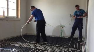 GLOB ENERGY jak ułożyć ogrzewanie podłogowe Instalacja coFußbodenheizungunderfloor heating [upl. by Sasnett672]