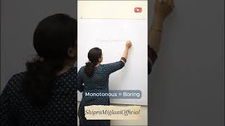 Monotonous meaning with examples… english education [upl. by Fleta654]