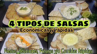 🔴 SALSAS para Pasapalos o Pasabocas económicas y fáciles Salsas para fiestas frituras comida rápida [upl. by Aciemaj]