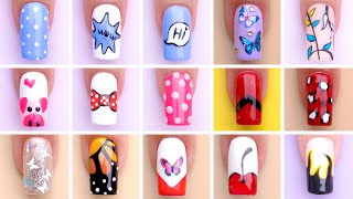 Easy Nail Art for Beginners at Home  Top 28 Nails Art Designs  Olad Beauty [upl. by Atselec]