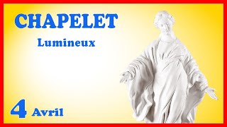 CHAPELET 🙏 Jeudi 4 Avril  Mystères Lumineux [upl. by Airetak]