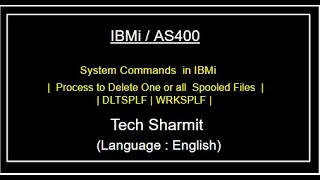 IBMi AS400 Delete Spooled files in IBMi  rpgle programming tutorial  as400 for beginner English [upl. by Aeirdna]