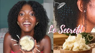 COMMENT avoir des CHEVEUX BOUCLÉS HYDRATÉS et LONGS pendant 7 JOURS grâce au BEURRE DE KARITÉ🥰🚿 [upl. by Keg]