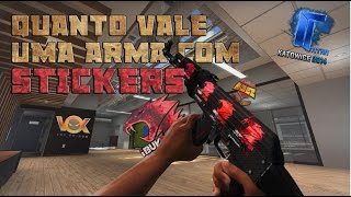 CSGO  OS STICKERS VALORIZAM UMA SKIN [upl. by Galasyn]