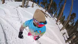 First time Snowboarding Big Bear and they took me thru the trees [upl. by Eletnahs]