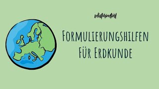 Formulierungshilfen für die Lokalisierung Erläuterung amp Beurteilung in Erdkunde  Geographie  Abi [upl. by Emili]