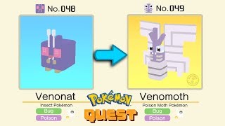 Pokemon Quest Evolution Venonat Evolved Into Venomoth  Pokémon Quest All Bosses [upl. by Nevetse]