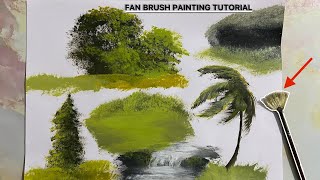 Fan Brush Painting Tutorial  How to Paint with Fan Brush [upl. by Chaille]