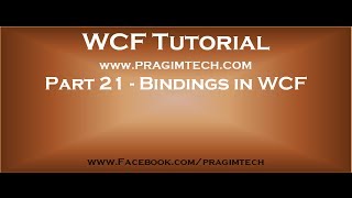 Part 21 Bindings in WCF [upl. by Dave291]