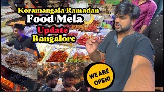 Koramangala Ramadan Food mela Update  Bangalore Street Food  Finally open  Fully Crowded  2024 [upl. by Yrrag]