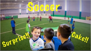 WE SURPRISE A SUBSCRIBER and PLAY INDOOR SOCCER [upl. by Naves66]