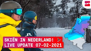 Skiën en rodelen zorgt voor veel sneeuwpret in Nederland  Winterweer update 07022021 [upl. by Anrahs]