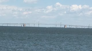 The Chesapeake Bay Bridge Scenic View [upl. by Hillegass]