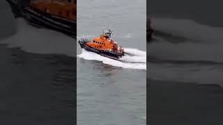 This awesome AerialFootage shows two lifeboats launched together RNLI RNLIRescue [upl. by Esinet814]