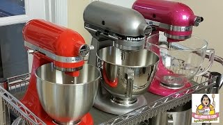 KitchenAid Tilt Head Stand Mixer Comparison  Artisan vs Classic Plus vs Mini [upl. by Schaumberger252]