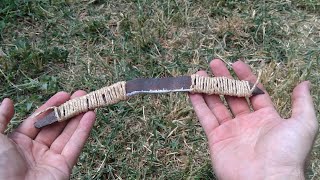 Primitive Draw Knife Hand Forged Blade [upl. by Nailil]