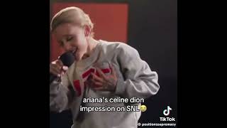 Ariana Grandes HILARIOUS Celine Dion Impression [upl. by Healey]